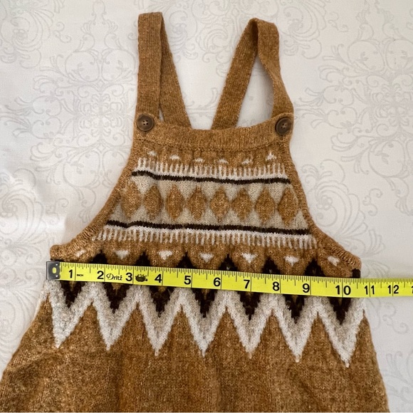 ZARA Jacquard Southwestern Knit Overalls Size 4-5 Years - Picture 12 of 14
